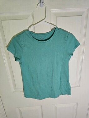 Wonder Nation Girls Turquoise Short Sleeve Classic Tee Shirt XL